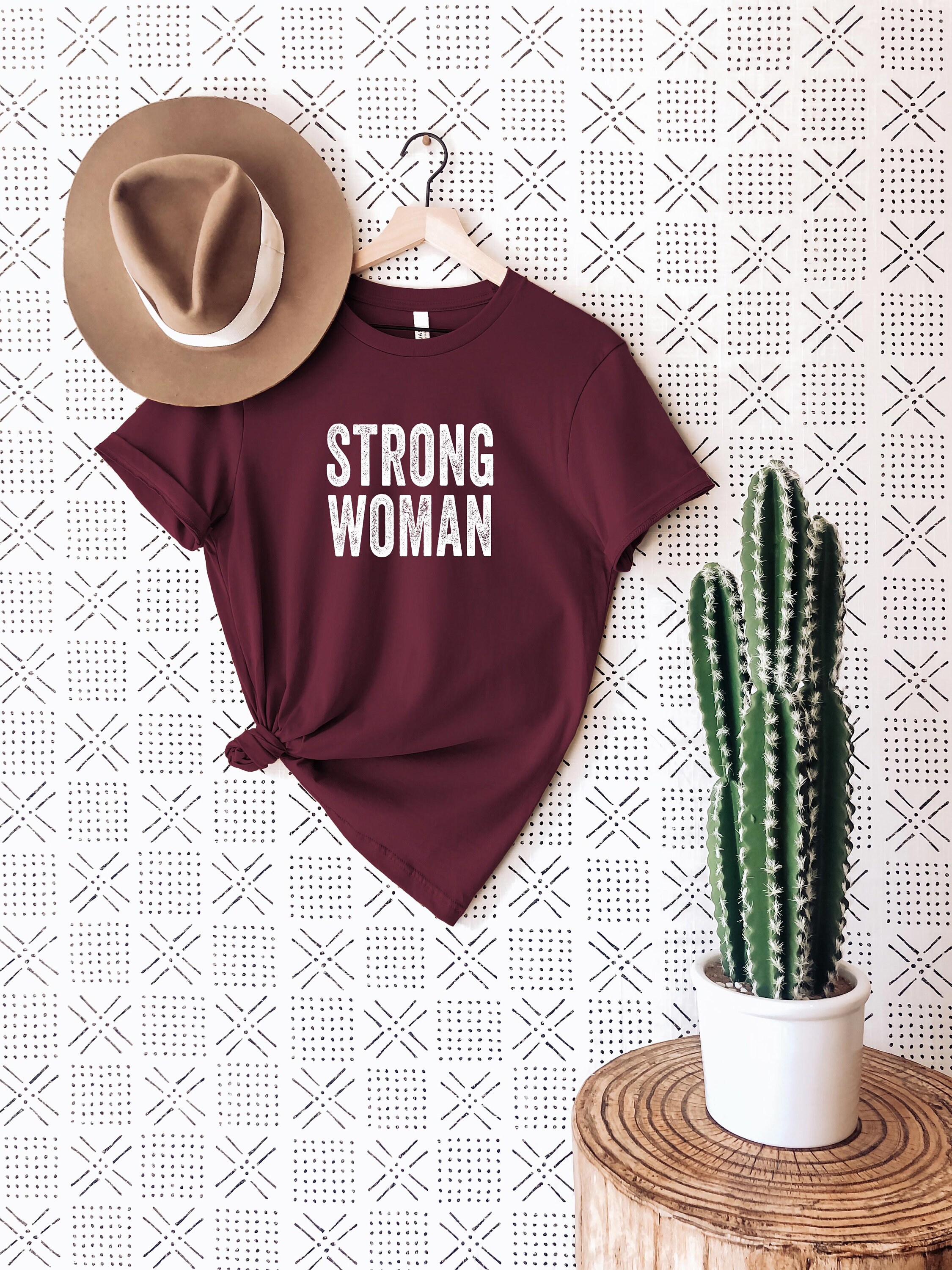 Strong Woman Graphic Tee Strong Woman TShirt Etsy