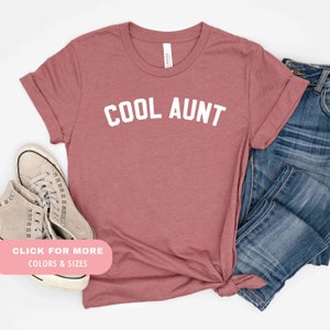 Cool Aunt Shirt for Women | Aunt T-Shirt for Auntie for Birthday | Cool Aunt Gift from Nephew | New Aunt Tee Shirt | Funny Cool Aunt Tshirt