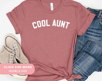 Cool Aunt Shirt for Women | Aunt T-Shirt for Auntie for Birthday | Cool Aunt Gift from Nephew | New Aunt Tee Shirt | Funny Cool Aunt Tshirt