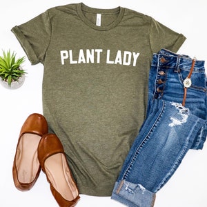 Plant Lady T-Shirt Graphic Tee Women's T-Shirt Plant Lover Shirt Mother's Day Gift Plant Shirt Women's Shirt Plant Mom T-Shirt image 2