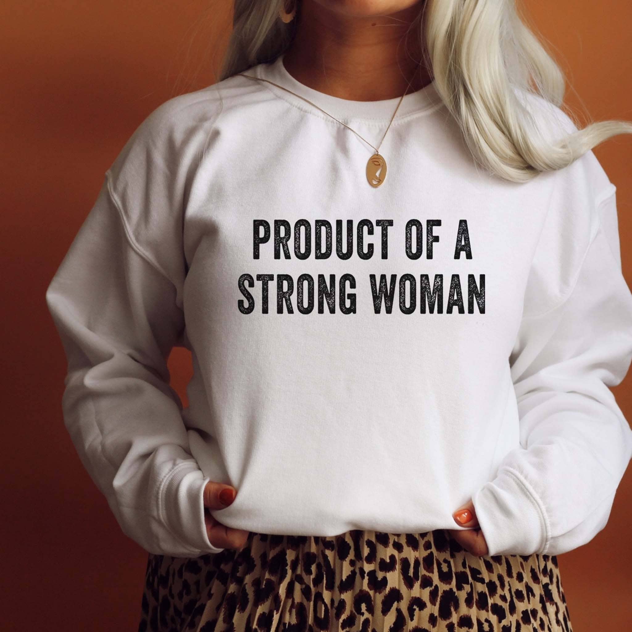 product of a strong woman t shirt