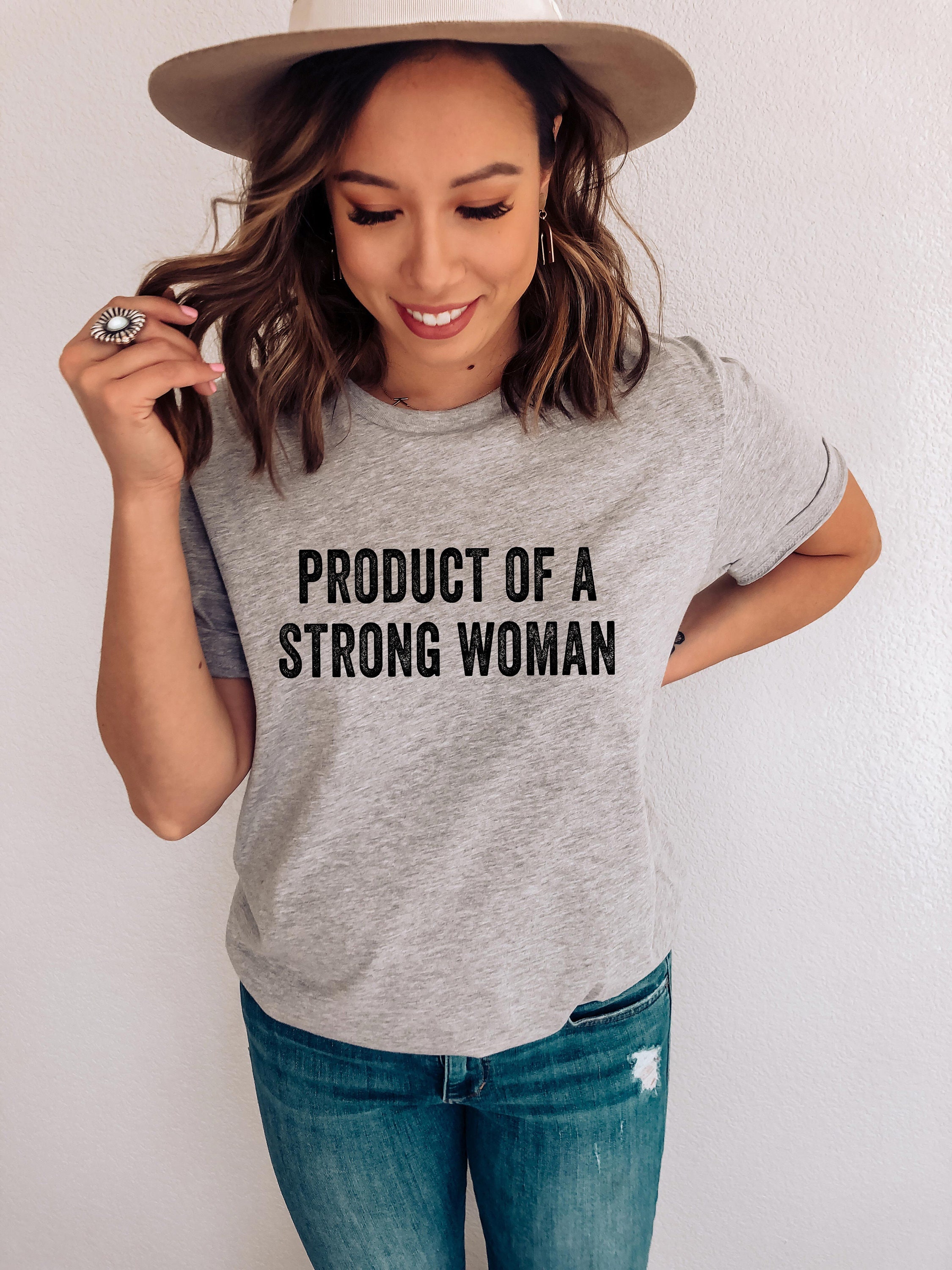 Product of a Strong Woman T-Shirt Graphic Tee Strong Woman | Etsy