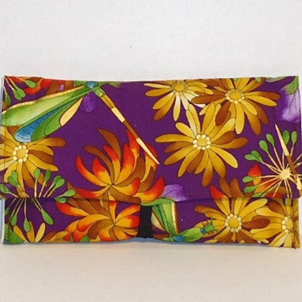 Dragonflies and Flowers Index Pouch with Index Cards/Dividers - FREE Shipping