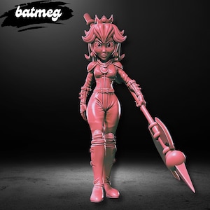 Peach Figur, Super Mario Bros Stl-Datei 3D-Druck, Stl 3D-Modell Design, Prinzessin Peach Figur, Super Mario Bros Stl Modell