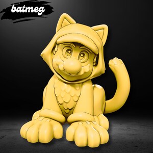 Cat Mario Figure, Super Mario Bros 3D-Druck, Cat Mario Figur 3D-Modell Design, Mario Figure Digital STL, Super Mario Bros Stl Model