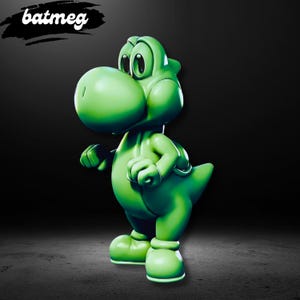 Yoshi Figur, Super Mario World Stl-Datei 3D-Druck, Yoshi Figur 3D-Modell Design, Yoshi Figur Digital STL, Super Mario Bros Stl Model