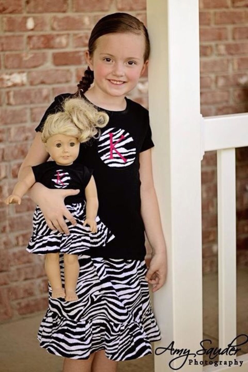 Matching Doll and Girl Zebra Outfits sizes 12m 8 fits Etsy