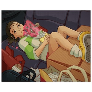 Chihiros Reise ins Zauberland Illustrations-Druck - Semi-Glossy Paper Poster