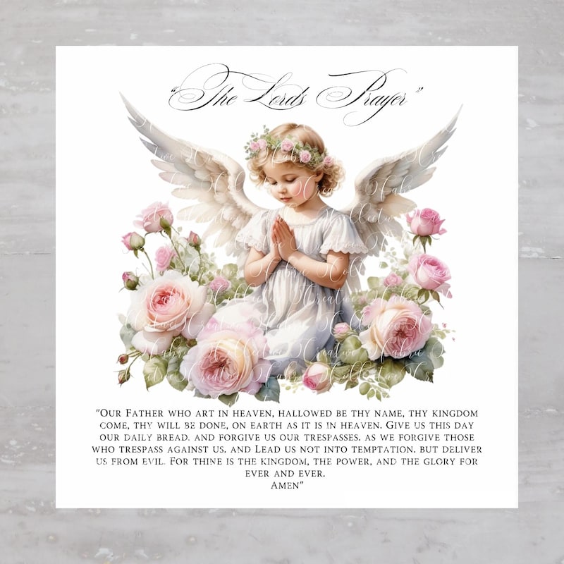 Angel Floral Print Pattern Bed Set Quilt