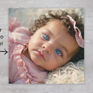 Custom Photo Nursery Baby Fabric Panel A42, Personalized Fabric Panel Quilting Square, Custom Fabric, Applique Panel, Fabric Crafts