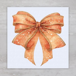 Autumn Fall Halloween Orange Bow Fabric Panel A153, Square Fabric, Craft Sewing Quilt Block, Quilting Square, Clothing Applique Panel