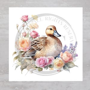 Cottagecore Saxony Duck Spring Fabric Panel Block A737, Quilting Square, Quilt Sewing Block, Clothing Applique Pillow Panel Crafting Fabric