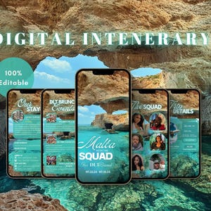 DLT Malta Trip Itinerary, Digital Trip itinerary, travel itinerary, Birthday Weekend, Weekend Itinerary, Digital Schedule, Girls Trip