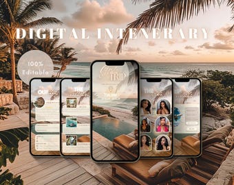 Tulum Girls Trip Itinerary, Digital Trip itinerary, travel itinerary, Birthday Weekend, Weekend Itinerary, Digital Schedule, Girls Trip