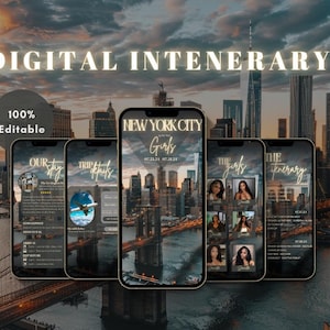 NYC Girls Trip Itinerary, Digital Trip itinerary, travel itinerary, Birthday Weekend, Weekend Itinerary, Digital Schedule, Girls Trip