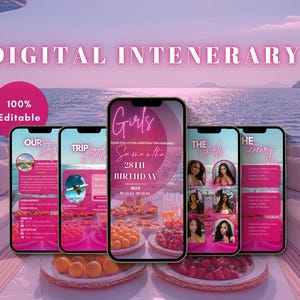 Ibiza Girls Trip Itinerary, Digital Trip itinerary, travel itinerary, Birthday Weekend, Weekend Itinerary, Digital Schedule, Girls Trip