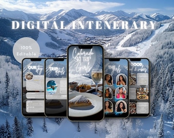 Colorado Girls Trip Itinerary, Digital Trip itinerary, travel itinerary, Birthday Weekend, Weekend Itinerary, Digital Schedule, Girls Trip