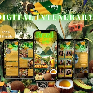 Brazil Trip Itinerary, Digital Trip itinerary, travel itinerary, Birthday Weekend, Weekend Itinerary, Digital Schedule, Girls Trip