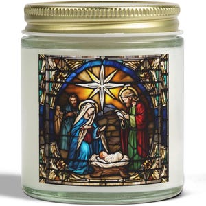 Scented Nativity Scene Christmas Candle Vintage Christmas Gifts for Her Christmas Decor Indoor Christmas Decorations Christmas Gift for Mom