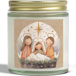 Scented Nativity Scene Christmas Candle Vintage Christmas Gifts for Her Christmas Decor Indoor Christmas Decorations Christmas Gift for Mom