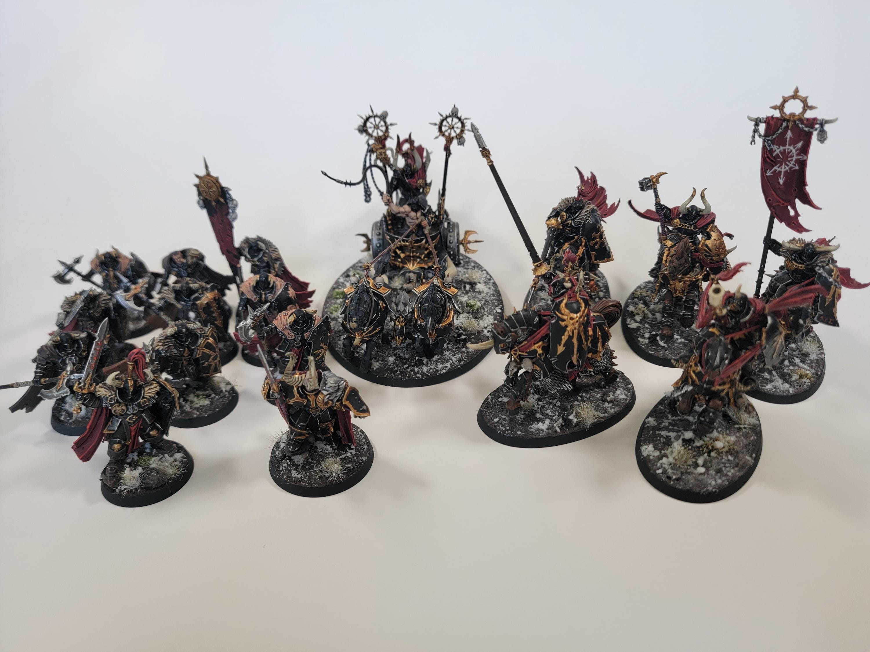 Hand-painted Slaves to Darkness Miniatures: Age of Sigmar Chaos