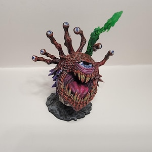 Hand-Painted Beholder Miniature | Unique D&D Character | Collectible Tabletop RPG Figure