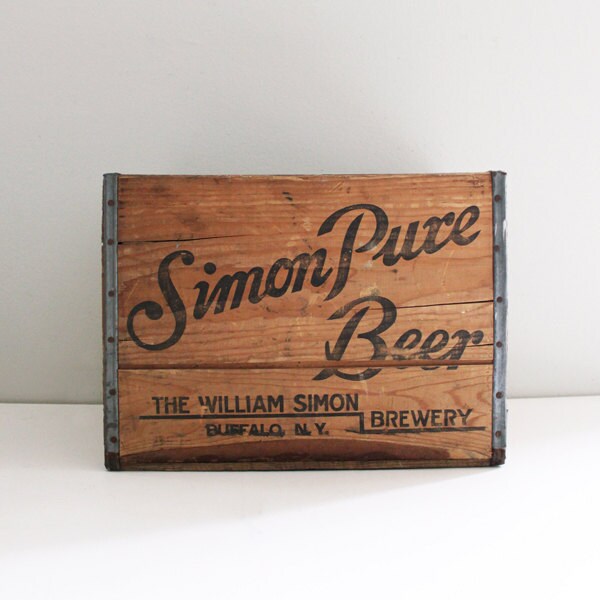 Vintage Simon Pure Wooden Crate