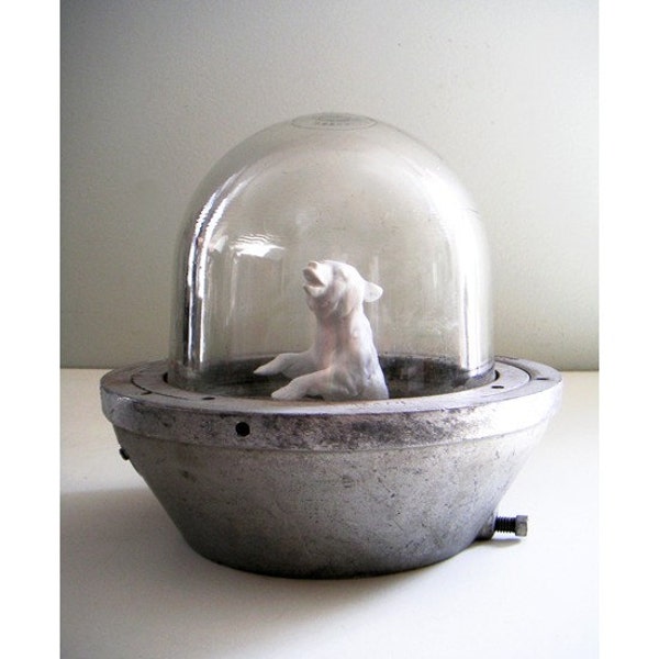 Vintage Industrial Light Globe/ Fixture