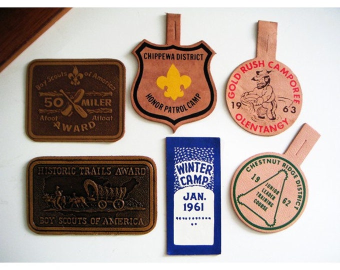 Vintage Leather Boy Scout Patch Collection Etsy
