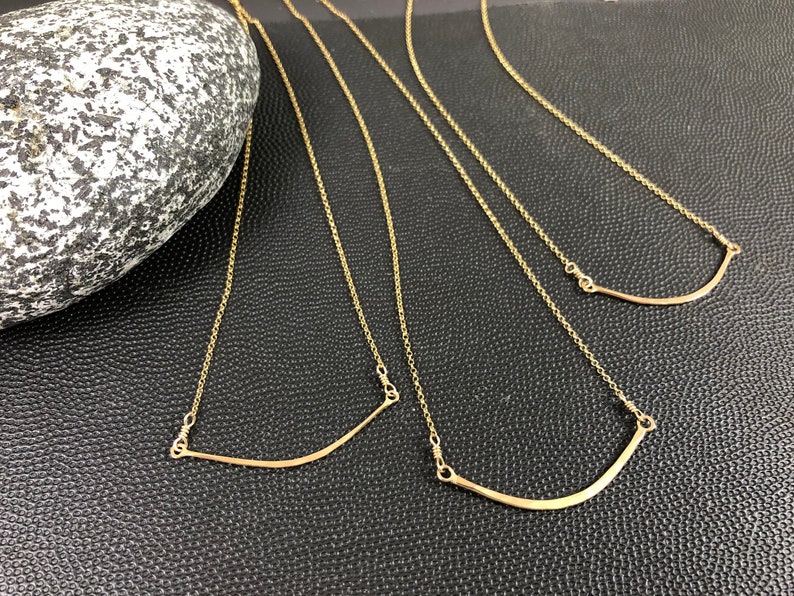 Everyday Canoe Necklace in Gold Fill