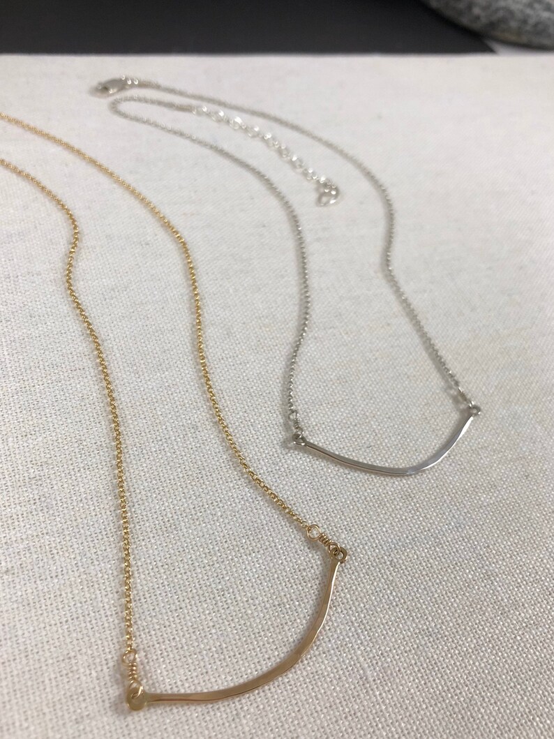 Everyday Canoe Necklace in Gold Fill