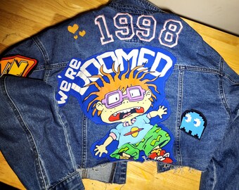 Retro upcycled Jeansjacke