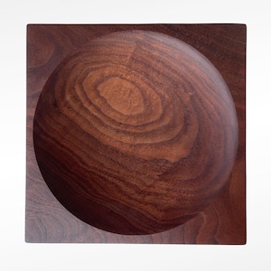Black Walnut Wood Bowl: Food-Safe Salad, Fruit, or Sea Glass Display