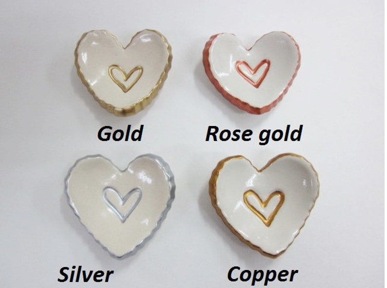 Bridesmaid gift pottery Ring Dish Wedding Gift for Couple White gold Wedding Ring holder Ring Dish Personalized Ring dish Ring holder