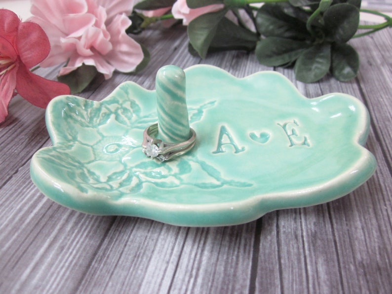 Ring holder, ring dish, shower gift cloud, ring cone, ring holder gift, Bride to be gift ring dish, Ceramic pottery Made to Order image 6