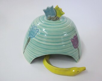 Aquarium fish lovers gifts, decor, Green Fish hide, reptile cave, frog house, and mouse house gifts, fish tank gifts