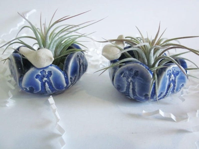 Air plant holder, ceramic ring holder, Mini ring dish, air plant vase, air plant planter, Mini ring bowl, image 2