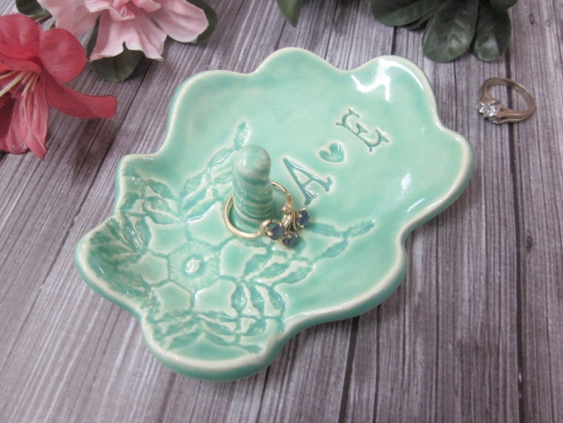 Ring holder, ring dish, shower gift cloud, ring cone, ring holder gift, Bride to be gift ring dish, Ceramic pottery Made to Order image 5