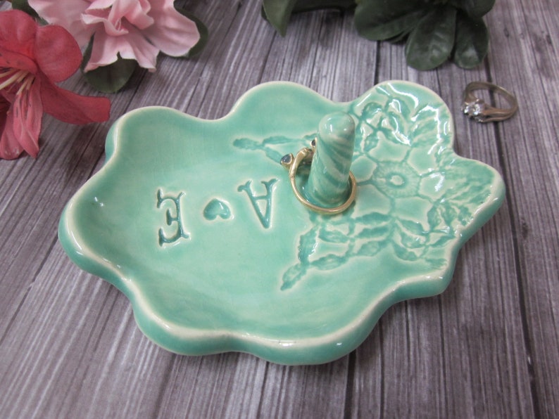 Ring holder, ring dish, shower gift cloud, ring cone, ring holder gift, Bride to be gift ring dish, Ceramic pottery Made to Order image 4