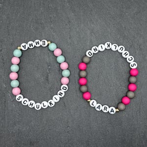 Bracelet school child personalized gift school child little something for school cone bracelet children pearl bracelet start of school boy daycare child pearls
