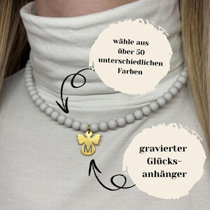 Colar de pérolas personalizado delicado com gravura, joias artesanais, colar com pingente da sorte, presente para mulher, dia dos namorados, casamento, personalizado