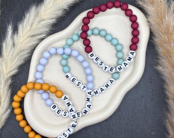 Best Mom Beaded Bracelet, Colorful Beaded Bracelet for Mother's Day, Gift Idea for Mom, Great Mother's Day Gift Bracelet