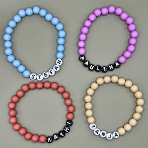 Freundschaftsarmband personalisiert Geschenk Freundschaft Freundin Geburtstag Frau Valentinsgeschenk Armband personalisiert Perlenarmband