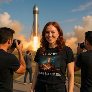 I&#39;m in My Mega Rocket Era T-Shirt – SpaceX Inspired Rocket Launch Tee – Funny Astronaut Gift for Space Enthusiasts