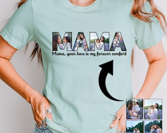 Custom Photo MAMA Shirt, Personalized Mother's Day Gift