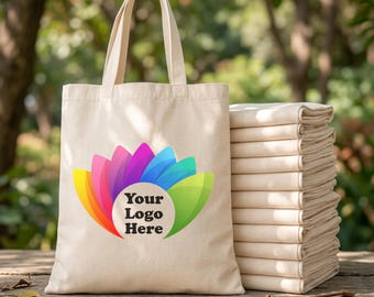 Personalized Bulk Tote Bags, Custom Logo, Photo, Custom Text Tote Bag, Small Business Promotional Gift