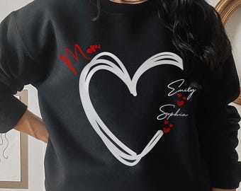 Personalized Mom Shirt – Custom Children Names, Mother's Day Gift