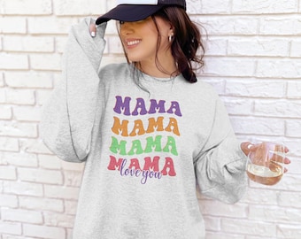 Custom Mama Shirt Personalized Mom T-shirt Mothers Day Gift For Mom Gifts, Mother's Day Gift, Cute Mama Tee Mama Sweatshirt