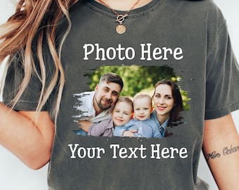 Comfort Colors Custom Photo Shirt, Personalized T-Shirt, Custom Picture Tshirt, Your Photo Shirt, Family Picture Tee, Logo Image Shirts Gift