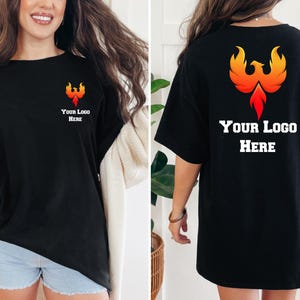 Custom Logo T-shirt, Double Sided Print, Personalized Company Tee